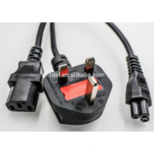 HO5VV-F 3 broches UK Plug Câble d&#39;alimentation